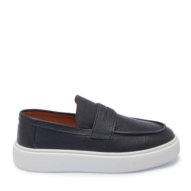 Lacivert Deri Erkek Loafer - E25S1AY57561-A38 - 3