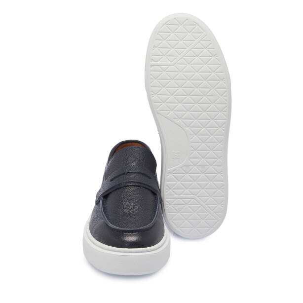 Lacivert Deri Erkek Loafer - E25S1AY57561-A38 - 4