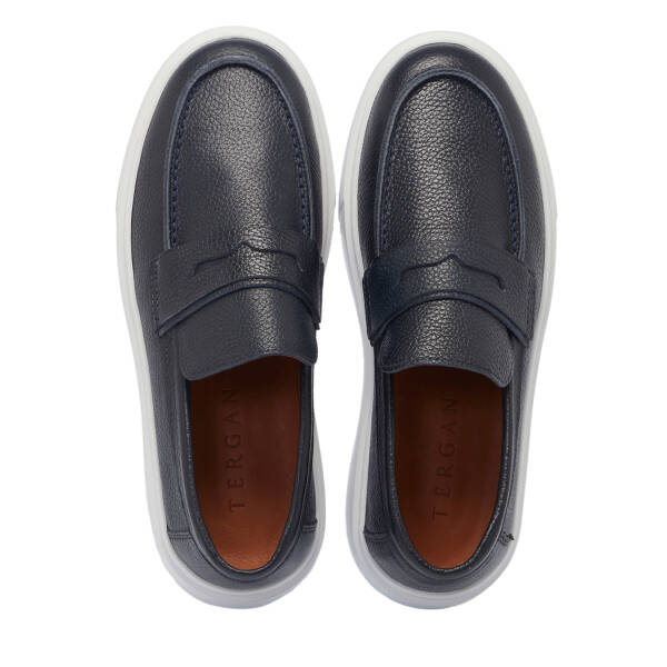 Lacivert Deri Erkek Loafer - E25S1AY57561-A38 - 5