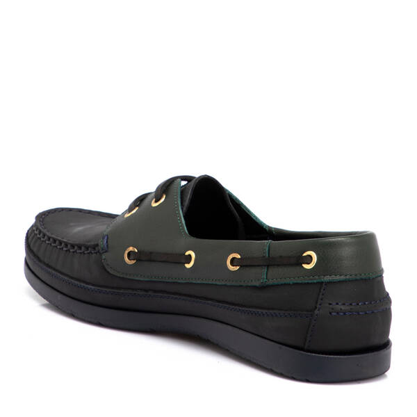 Lacivert Hakiki Deri Erkek Loafer - E4MEAY057410-O2R - 3