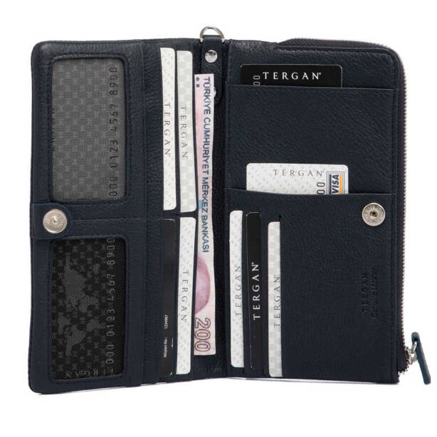 Lacivert Hakiki Deri Erkek Portföy Çantası - S1PC00001632-X86 - Tergan
