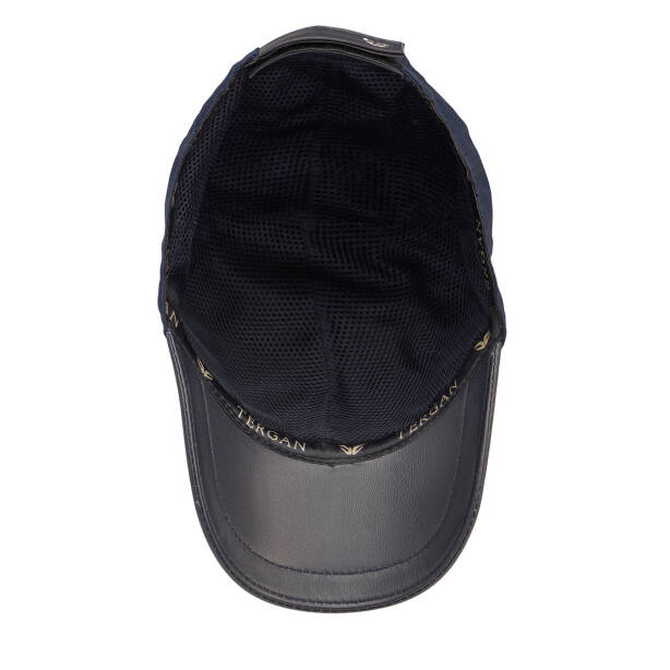 Lacivert Deri Erkek Şapka - S1SPK0330004-F0E - Tergan Four Season