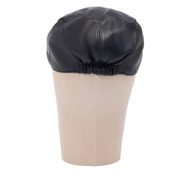 Lacivert Deri Erkek Şapka - S1SPK0330005-Q3R - Tergan Four Season