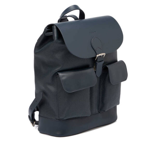 Lacivert Deri Erkek Sırt Çantası - S1SR00021463-D6M - Tergan