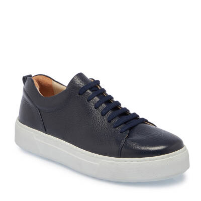  Lacivert Deri Erkek Sneaker - E23S1AY56349-A38 