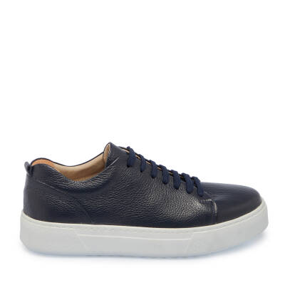  Lacivert Deri Erkek Sneaker - E23S1AY56349-A38 - 3