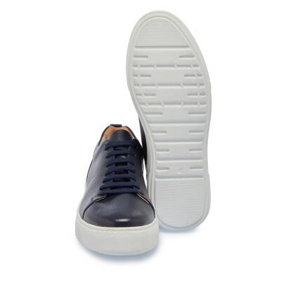  Lacivert Deri Erkek Sneaker - E23S1AY56349-A38 - 4