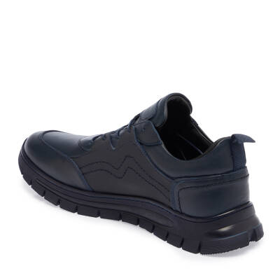  Lacivert Deri Erkek Sneaker - E23S1AY56352-A31 - 2