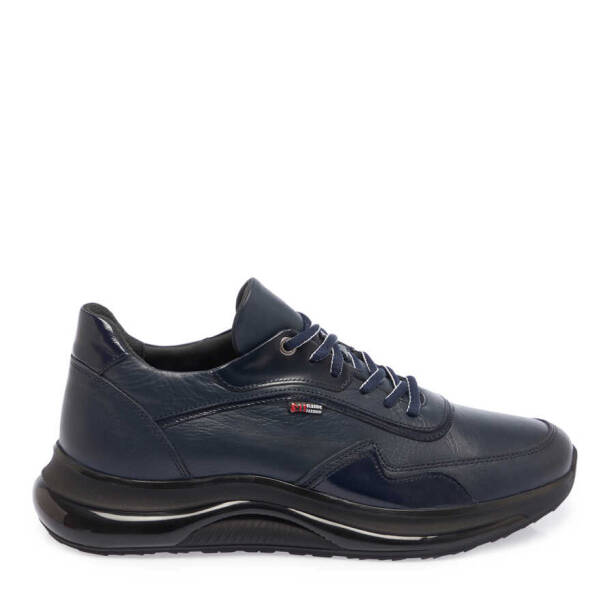 Lacivert Deri Erkek Sneaker - E23S1AY56389-A31 - 3