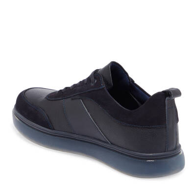  Lacivert Deri Erkek Sneaker - E23S1AY56512-J5S - 2