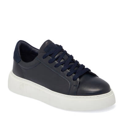Lacivert Deri Erkek Sneaker - E24I1AY56603-A31 - 1