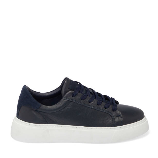 Lacivert Deri Erkek Sneaker - E24I1AY56603-A31 - 3