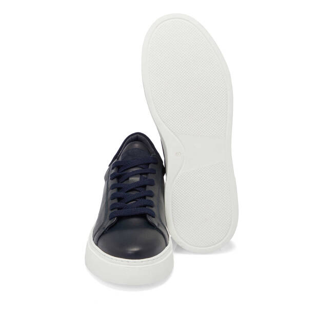 Lacivert Deri Erkek Sneaker - E24I1AY56603-A31 - 4