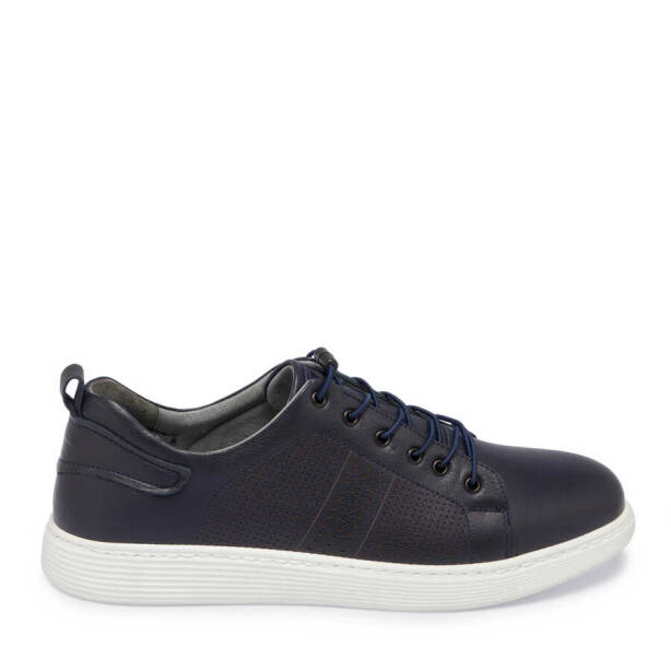 Lacivert Deri Erkek Sneaker - E24I1AY56608-A31 - 3