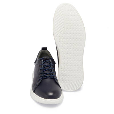  Lacivert Deri Erkek Sneaker - E24I1AY56608-A31 - 4