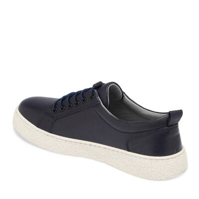  Lacivert Deri Erkek Sneaker - E24I1AY56609-A31 - 2