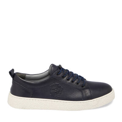  Lacivert Deri Erkek Sneaker - E24I1AY56609-A31 - 3