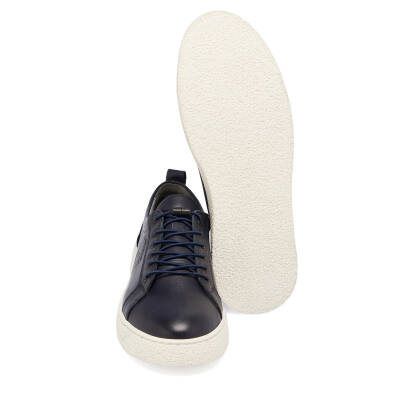  Lacivert Deri Erkek Sneaker - E24I1AY56609-A31 - 4