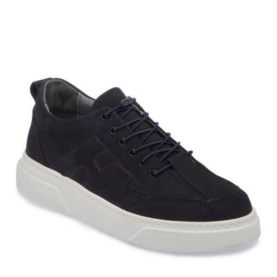  Lacivert Deri Erkek Sneaker - E24I1AY56611-C39 