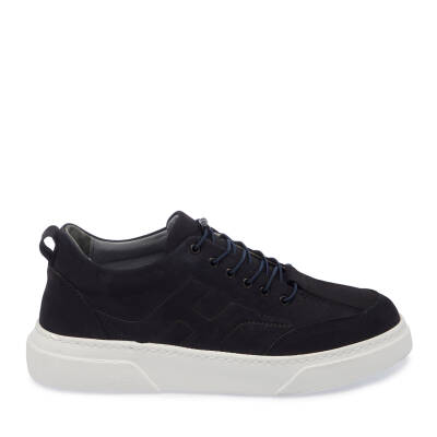  Lacivert Deri Erkek Sneaker - E24I1AY56611-C39 - 3