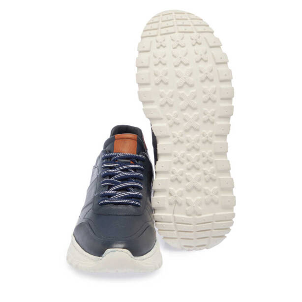 Lacivert Deri Erkek Sneaker - E24I1AY56621-A31 - 4