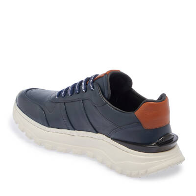  Lacivert Deri Erkek Sneaker - E24I1AY56621-A31 - 2