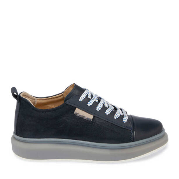 Lacivert Deri Erkek Sneaker - E24I1AY56624-A31 - 3