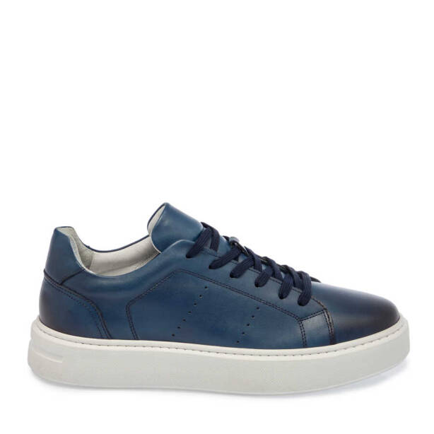 Lacivert Deri Erkek Sneaker - E24I1AY56637-A31 - 3