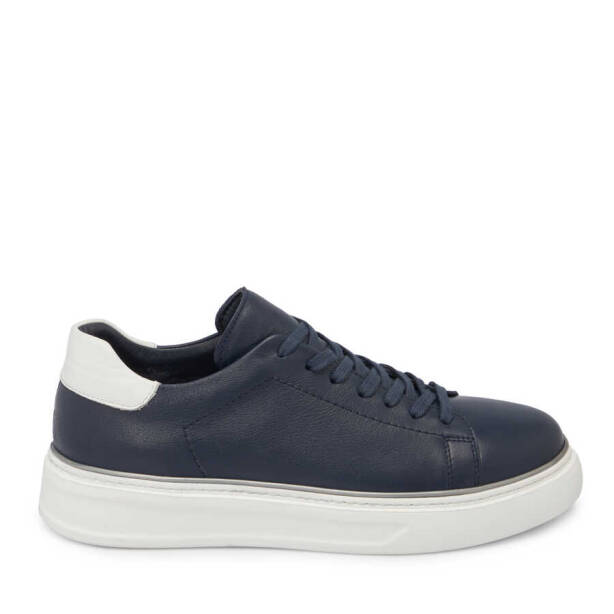 Lacivert Deri Erkek Sneaker - E24I1AY56688-A31 - 3