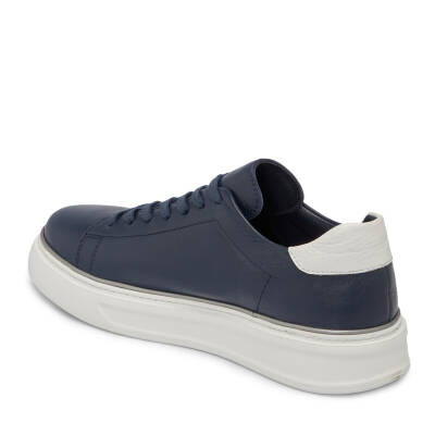  Lacivert Deri Erkek Sneaker - E24I1AY56688-A31 - 2