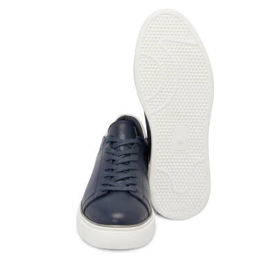  Lacivert Deri Erkek Sneaker - E24I1AY56688-A31 - 4