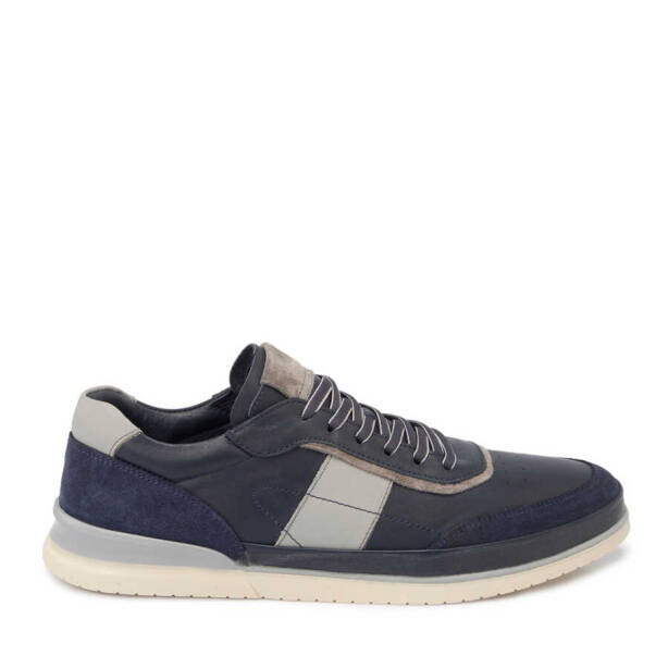 Lacivert Deri Erkek Sneaker - E24I1AY56689-A31 - 3