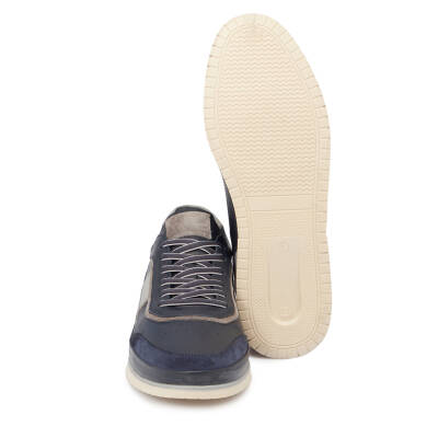  Lacivert Deri Erkek Sneaker - E24I1AY56689-A31 - 4