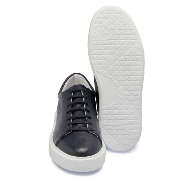 Lacivert Deri Erkek Sneaker - E24I1AY56697-A38 - 4