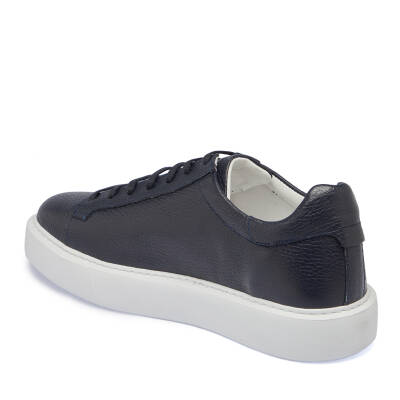  Lacivert Deri Erkek Sneaker - E24I1AY56697-A38 - 2