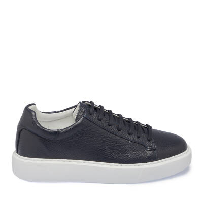  Lacivert Deri Erkek Sneaker - E24I1AY56697-A38 - 3