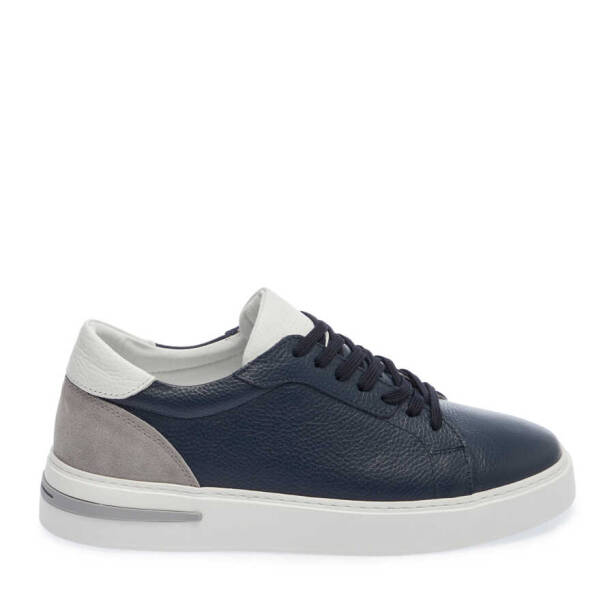 Lacivert Deri Erkek Sneaker - E24I1AY56699-A31 - 3