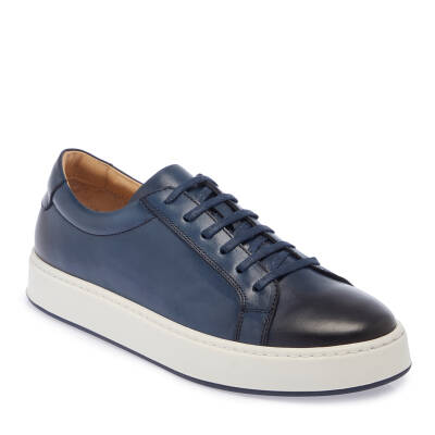  Lacivert Deri Erkek Sneaker - E24I1AY56720-C72 