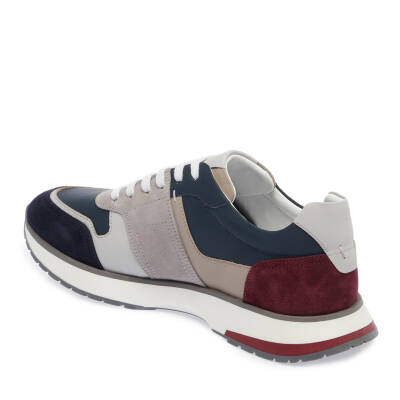  Lacivert Deri Erkek Sneaker - E24I1AY56735-D44 - 2