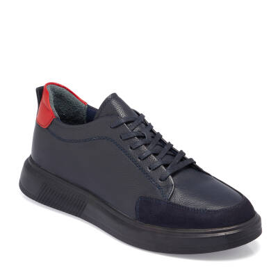  Lacivert Deri Erkek Sneaker - E24I1AY56744-A31 - 1