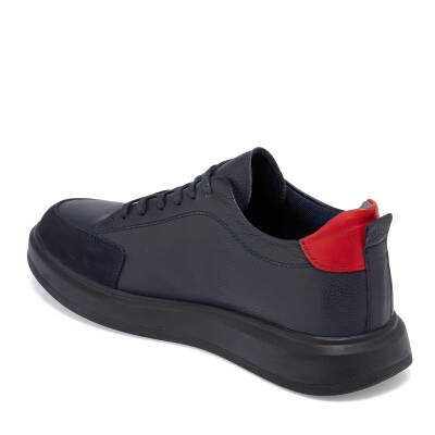  Lacivert Deri Erkek Sneaker - E24I1AY56744-A31 - 2