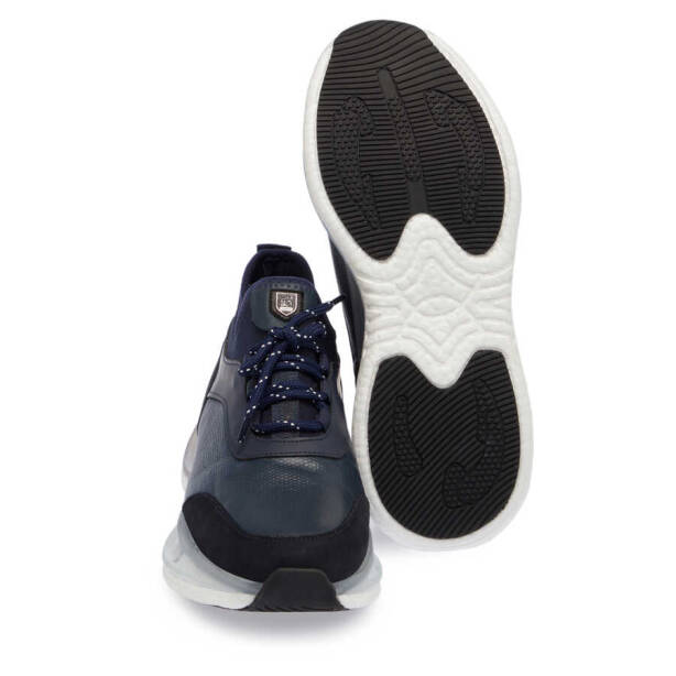 Lacivert Deri Erkek Sneaker - E24I1AY56797-A31 - 4