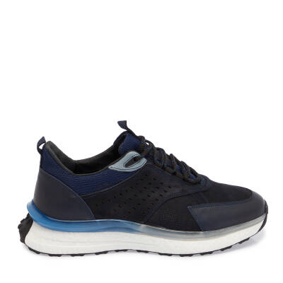 Lacivert Deri Erkek Sneaker - E24I1AY56801-A31 - 3