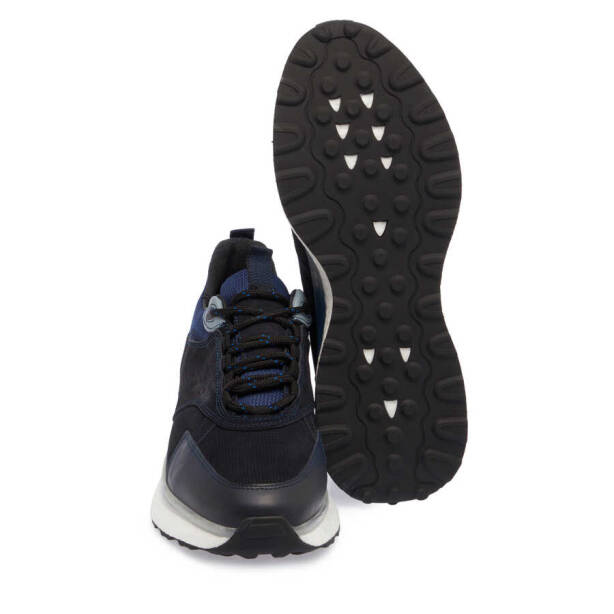 Lacivert Deri Erkek Sneaker - E24I1AY56801-A31 - 4