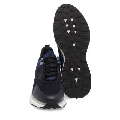 Lacivert Deri Erkek Sneaker - E24I1AY56801-A31 - 4