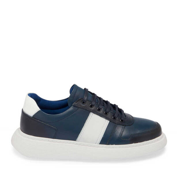 Lacivert Deri Erkek Sneaker - E24I1AY56810-C72 - Tergan