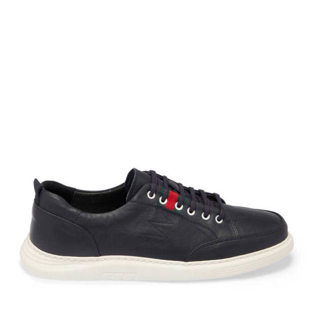 Lacivert Deri Erkek Sneaker - E24I1AY56813-A31 - 3