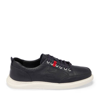  Lacivert Deri Erkek Sneaker - E24I1AY56813-A31 - 3