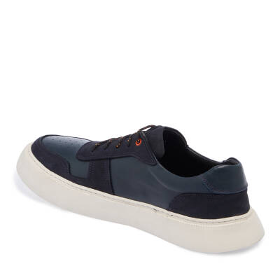  Lacivert Deri Erkek Sneaker - E24I1AY56814-C39 - 2