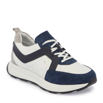  Lacivert Deri Erkek Sneaker - E24I1AY56815-A31 - 1